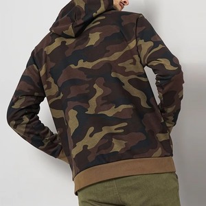 Sweat-shirt à capuche en polaire solide, respirant, séchage rapide, coupe classique, en molleton bouclette, avec poches, pour l'automne, style décontracté - Product Image 2