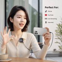 Micrófono Lavalier Inalámbrico Q8 con Pantalla Digital, Cancelación de Ruido, de Uno a Dos, para Teléfono Móvil y Cámara, Nuevo y en Oferta