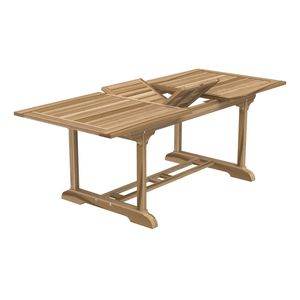 Solid Teak <b>Wood</b> <b>Extendable</b> <b>Dining</b> <b>Table</b> Waterproof Outdoor Farmhouse Furniture Strong for 8 Persons - Product Image 3