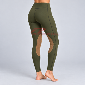 Pantalones de equitación personalizados para mujer, hechos con tela suave y elástica, cintura segura y diseño práctico para mayor comodidad. - Product Image 5