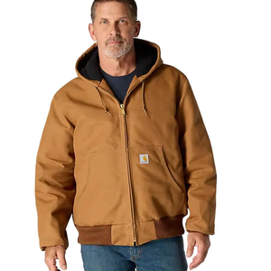 Veste Active Homme Personnalisée en Toile de Canard Épaisse, Style Vintage Workwear Streetwear, Manteau à Capuche en Toile Qualité Industrielle, Vente en Gros - Product Image 6