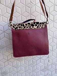 Nouveau sac à main en cuir recyclé de style western, sac à main multicolores pour femmes, sac à bandoulière élégant en fourrure de vache, multi-usages - Product Image 6