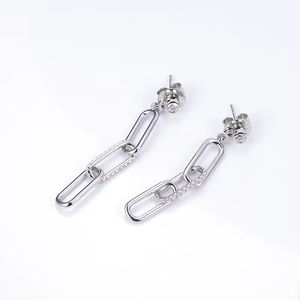 Women's White Gold Diamond <b>Earrings</b> Round Brilliant Cut Minimalist Style IGI Certified Everyday Wear - Product Image 3