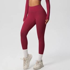 Legging de yoga et fitness taille haute à carreaux pour femme, 100 % nylon, sans couture, respirant, avec cordon de serrage, contrôle du ventre, prix équitable - Product Image 5