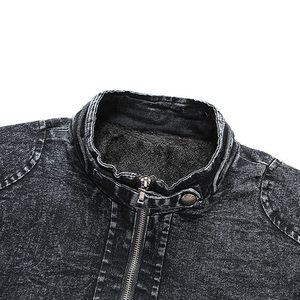 Men's Stylish Leather Jacket Stand Collar Silk Shell Casual Wear High Quality Custom OEM Service Sale - Product Image 2