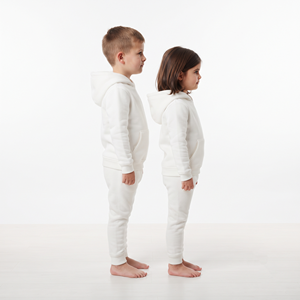 Conjunto Deportivo de Felpa con Capucha para Niños, Color Blanco Sólido, Ropa Casual Personalizada para Niños y Niñas - Product Image 4