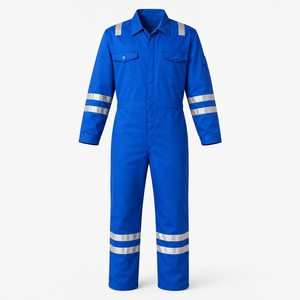 Overol Reflectante Personalizado con Logotipo para Hombre, Uniforme Industrial Resistente de Sarga de Algodón, Puños con Botones, Ropa de Trabajo Reforzada - Product Image 1