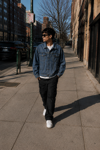 Veste en jean à capuche élégante pour homme, logo sur le devant, vêtements décontractés, haute qualité, 100% coton, fabrication OEM sur mesure, vente en gros - Product Image 6