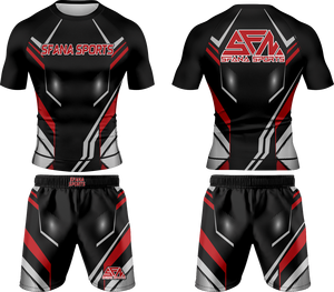 Ensemble d'entraînement de compression sans kimono pour hommes avec rashguard et short de MMA pour l'entraînement physique et le grappling - Product Image 4