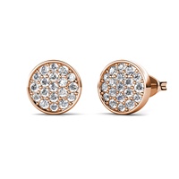 Boucles d'oreilles clous minimalistes tendance en argent 925 Daisini pour femme, forme ronde discrète
