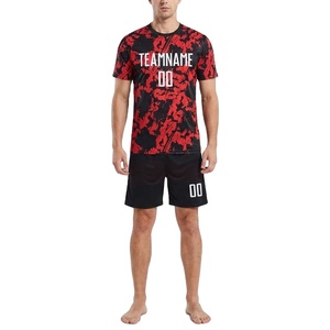 Custom Soccer Uniform 100% <b>Polyester</b> Set Abstract Jersey <b>Shorts</b> Set <b>Polyester</b> Football Kit - Product Image 1