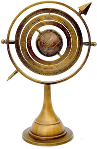 Vintage Brass Armillary Sphere Zodiac Celestial Globe <b>Decorative</b> Astronomical Model for Desktop Home <b>Office</b> <b>Decor</b> & Collection - Product Image 3