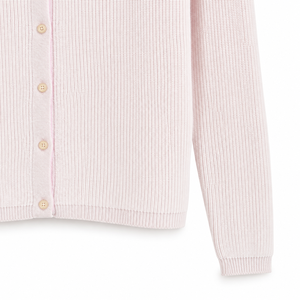 Cárdigan de cuello redondo de punto acanalado fino y elástico para mujer | |   Fabricante OEM ODM Bangladesh - Product Image 6