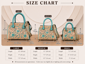 Bolsa de Viaje de Cuero Floral Hecha a Mano por Diseñadores de Alta Calidad 2026, Bolsa de Lona de Cuero Vacuno Genuino de Gran Capacidad para Mujer - Product Image 3