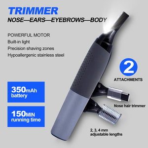 Tondeuse de détail indolore avec lame tranchante pour sourcils, favoris, <span class=keywords><strong>nez</strong></span> oreille visage cheveux <span class=keywords><strong>rasoir</strong></span> électrique sourcils <span class=keywords><strong>rasoir</strong></span> pour hommes - Product Image 2