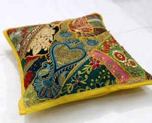 Patchwork Vintage funda de cojín Khambadiya hecho a mano algodón bordado bohemio decoración del hogar cojín - Product Image 2