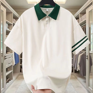 High Quality Men's Summer Breathable Lapel <b>Collar</b> <b>T</b>-<b>shirt</b> Custom <b>T</b> <b>Shirts</b> with Logo Blank <b>T</b> <b>Shirt</b> - Product Image 3