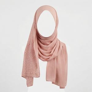 Nouveau Voile Musulman en Chiffon avec Strass et Cristaux pour Femme – Écharpe Élégante Ornée de Pierres, Douce, Respirante et de Qualité Supérieure – Vente Flash - Product Image 1