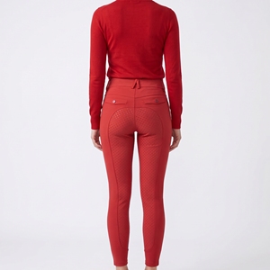 <b>Women</b> Equestrian Breeches Full Seat Silicone Grip High Waist Riding Pants Breathable <b>Stretch</b> Jodhpur <b>Trousers</b> with Pockets - Product Image 1