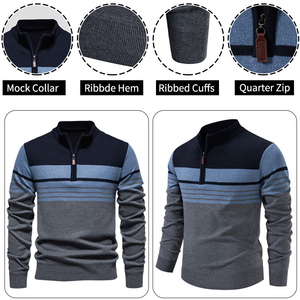 Pull en laine tricoté personnalisé pour homme, doux, en mérinos, col rond, épais, décontracté, mode classique, ODM - Product Image 3