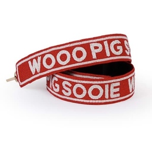 Correa de Gancho con Cuentas Estilo Vintage Roll Tide, con Texto en Relieve, Diseño Ecológico en Rojo y Blanco para Accesorios de Bolsos - Product Image 4