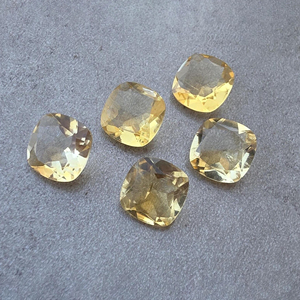 Natural Citrine Faceted Cut Square <b>Cushion</b> Shape Calibrated Gemstone Loose for Jewelry Making Custom Sizes Available - Product Image 6