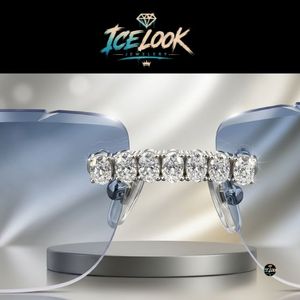 แว่นกันแดด Iced Out คุณภาพดี ดีไซน์หรูหรา ประดับเพชร สไตล์ฮิปฮอป แฟชั่นแว่นตา - Product Image 5