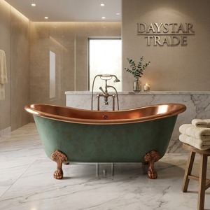 Daystar Trade Freestanding Copper <b>Bathtub</b> Irregular Shape <b>Portable</b> Luxury Eco-Friendly Durable Ice Bath Safety Design Home - Product Image 2