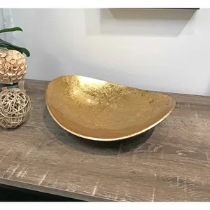 Bol en métal artisanal de luxe avec bord ondulé organique et surface inspirée du bronze chaud pour collection de salle à manger moderne – Artisanat haut de gamme - Product Image 3