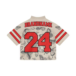 Maillot de football américain rétro personnalisé et brodé, manches courtes, personnalisable, à vendre - Product Image 3