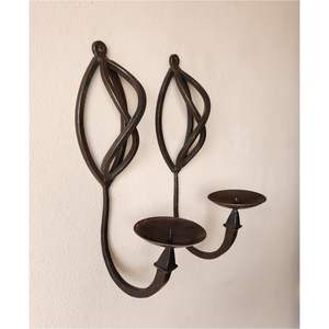 Applique murale en fer forgé, porte-bougie chauffe-plat en métal, style gothique moderne, candélabre suspendu, décoration industrielle pour la maison, support en gros - Product Image 5