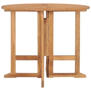 Tavolo da pranzo con Patio pieghevole in legno di Teak massiccio Ø35.4 "x29.5" mobili da pranzo - Product Image 2