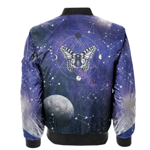 High Quality <b>Men</b> Bomber <b>Jacket</b> Custom Embroidery Lightweight Fashion <b>Jacket</b> OEM Factory Supplier - Product Image 5