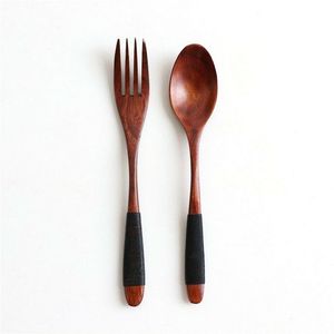 Trending American Style Acacia Wood Salad Server Spoon Fork Set Customized Color Resin Handle Eco-Friendly Dishwasher <b>Safe</b> <b>Tools</b> - Product Image 5