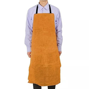 New Design Plain Sleeveless Cowhide Split <b>Leather</b> Welding <b>Apron</b> Heat Spark Resistant High Performance Flame Retardant Custom - Product Image 1