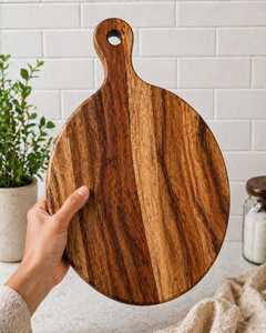 Tabla de Cortar de Madera de Acacia Hecha a Mano, Resistente, Forma Rectangular, 1.2 cm de Grosor, Apta para Lavavajillas, Tabla de Cocina para el Hogar y Restaurantes - Product Image 2