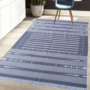 Alfombras planas de algodón puro para dormitorios y salas de estar Timeless Simple Natural 008 - Product Image 1