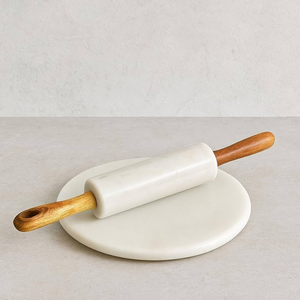 Rouleau à pâtisserie en bois écologique, planche à pâtisserie en marbre blanc, ensemble d'outils de cuisson pour la cuisine, accessoires de cuisine - Product Image 5