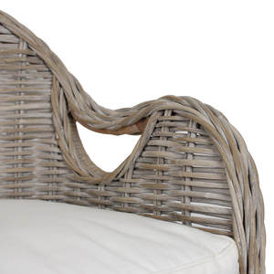 Chaise d'appoint en rotin tissé fait main bohème Fauteuil naturel pour salon - Product Image 5