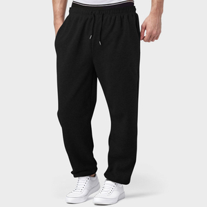 Pantalon de survêtement décontracté en toile 100 % coton de haute qualité, épais, écologique, style hip-hop, coupe droite oversize, respirant, avec cordon de serrage - Product Image 3