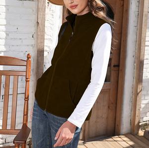 Wholesale <b>Women's</b> Casual Lightweight <b>Sleeveless</b> Waistcoat Fleece Vest Windproof Outerwear <b>Jacket</b> - Product Image 2