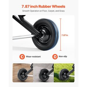 Carrello Porta Sedie Pieghevole in Metallo, Capacità 150 LBS, Funzione Impilabile per 10 Sedie, Ideale per Conferenze - Product Image 4