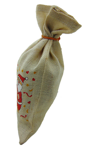 Bolsas de Regalo Navideñas Ecológicas de Yute Personalizadas Lowellcraft al por Mayor con Estampado de Papá Noel, desde Delhi - Product Image 2