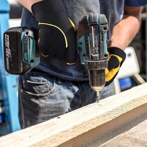 Guantes de trabajo de calidad superior al por mayor, puños parcheados de cuero de grano de vaca y Palma, proveedor directo de fábrica, pantalla táctil de construcción - Product Image 5