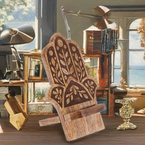 Support de téléphone en bois pour bureau, support de téléphone portable en bois, support de téléphone portable portable pour bureau, support pour iPad en bois, organisateur de bureau - Product Image 4