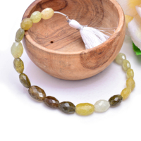 Perles de grenat démantoid vert naturel, facettées, forme ovale, 9x8-13x10mm, brin de pierres précieuses de 8 pouces pour la fabrication de bijoux et bracelets