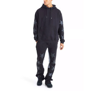 Conjunto deportivo unisex holgado de algodón 100%, con pantalones deportivos y sudadera con capucha, para hombre. - Product Image 1