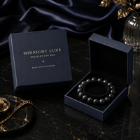 Boîte cadeau magnétique haut de gamme en carton rigide écologique avec couvercle et base en mousse, texture fine, logo en feuille d'or, personnalisable OEM pour bijoux