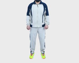 Conjunto Deportivo Rhino Fitness para Hombre, de Manga Larga, con Cierre de Cremallera, Transpirable, de Poliéster y Algodón, Estilo Vintage, Corte Regular, Ropa Deportiva de Invierno - Product Image 1