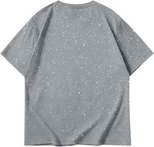 Camiseta Personalizada con Estampado Gris Plateado para Hombre, Estilo Urbano con Diseño de Galaxia, Fabricante OEM - Product Image 3
